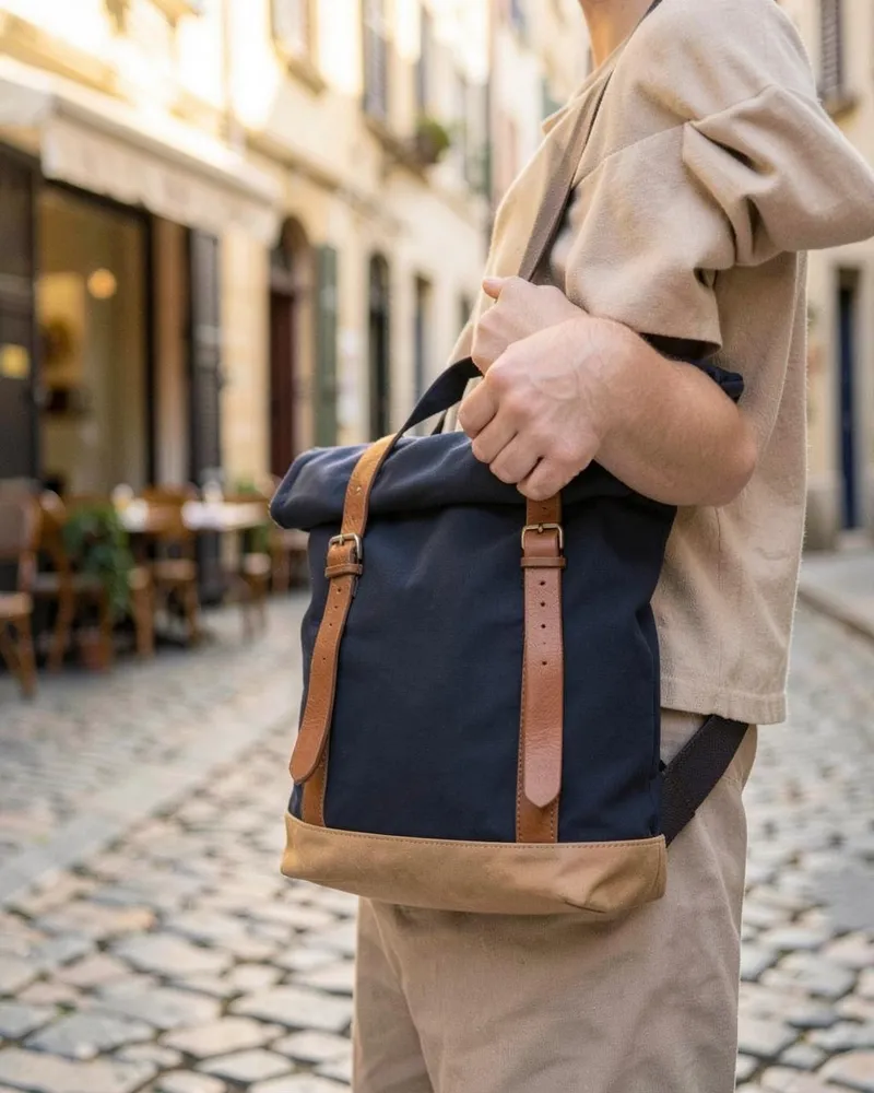 Example ad for Northpack: Carry less, carry it well